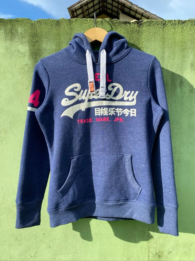 SuperDry Vintage Pullover Hoodie Big Logo Japan Style Y2K photo 1