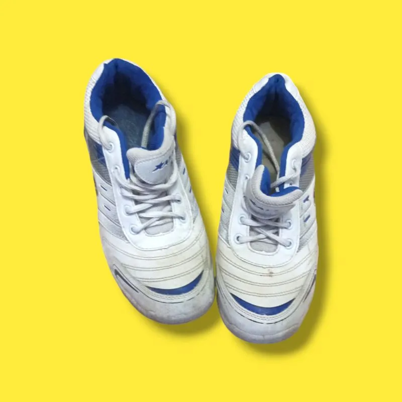 Skater Sportswear Sneakers Wanita white blue photo 1