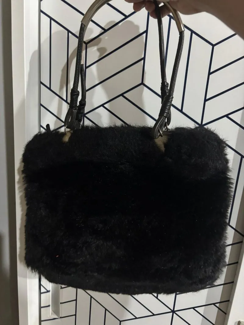 Mango Fur Handbag photo 1