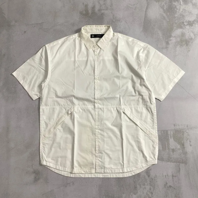 GU x UNDERCOVER WHITE BUTTON UP SHIRT ZIP POCKET  photo 1