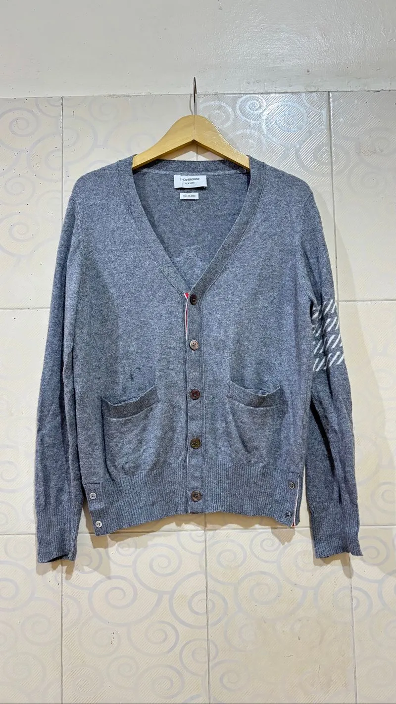 Thom Browne V - Neck Cardigan Grey photo 1