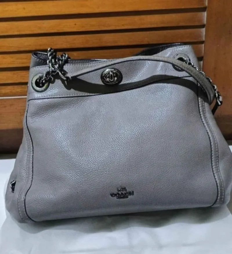 tas coach eddie bahan leather sesuai foto photo 1