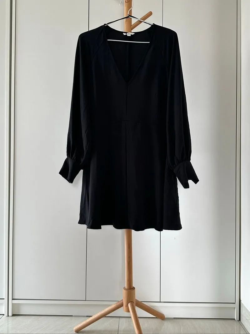 Black Mini Dress HM Women’s Flared Dress photo 1
