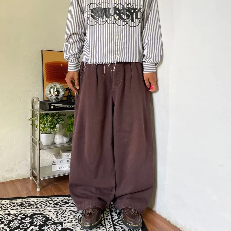 2000’s ballon brown longpants baggy  photo 1