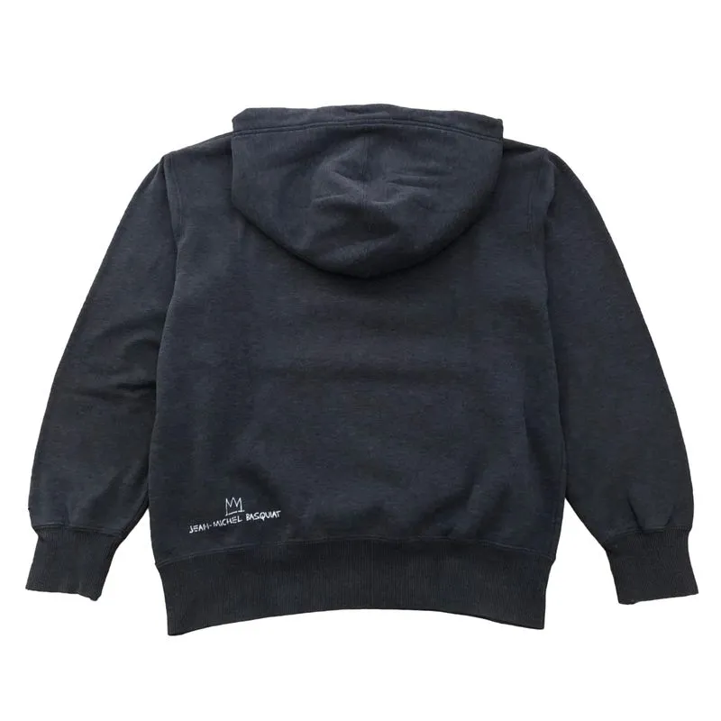 Jean-Michel Basquiat Casual Hoody Pria gray Preloved