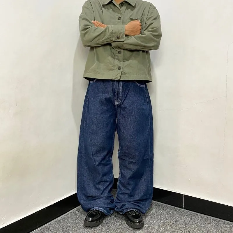Basic1980 Dark blue baggy jeans photo 1