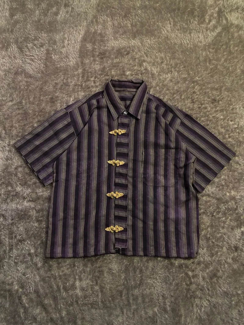 Boxy shirt plaid short sleeve Cheongsam No brand  photo 1
