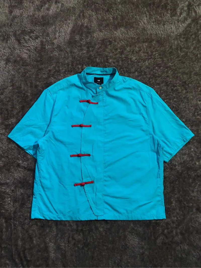 Boxy shirt plaid short sleeve Cheongsam By H&M  photo 1