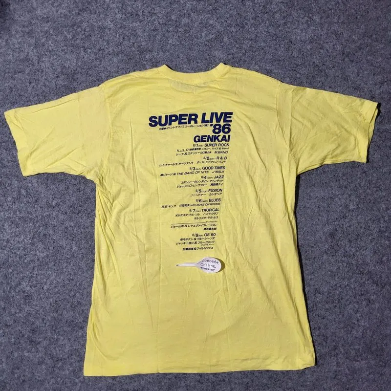 SUPER LIVE  86 GENKAI vintage japanese band t shirt photo 1