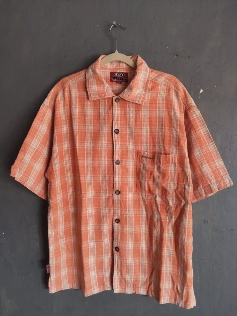 Kemeja Hawaiian Vintage Piko Longboard Wear Size L Fit XL Mo photo 1