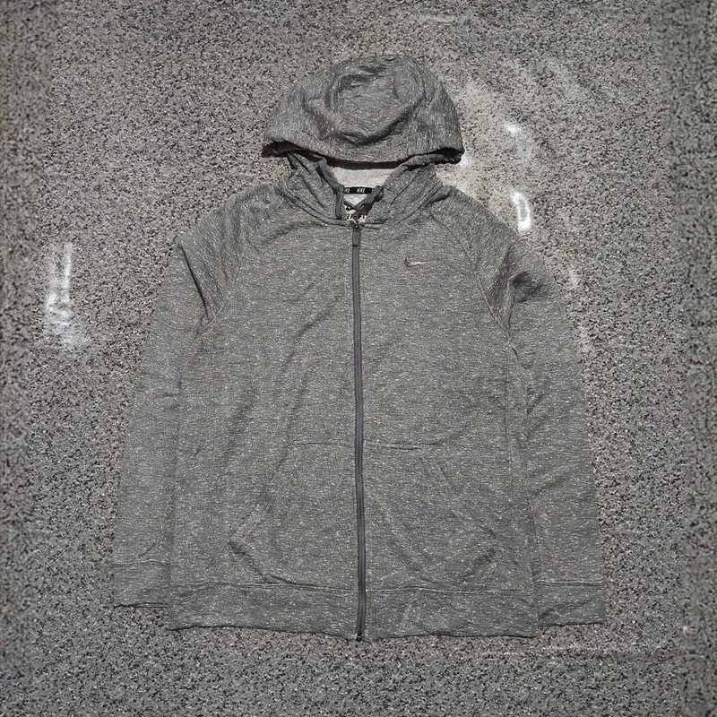 Nike Dri-FIT Grey Zip Hoodie Sportswear Athletic photo 1
