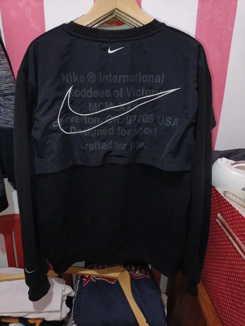 Crewneck Nike international black centang smua bordir photo 1