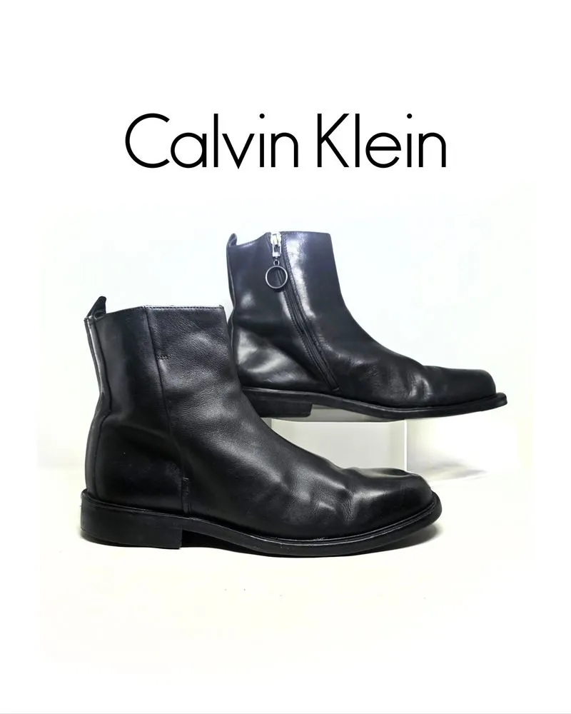 CALVIN KLEIN Chelsea Dress Boot Luxury Made Italy photo 1