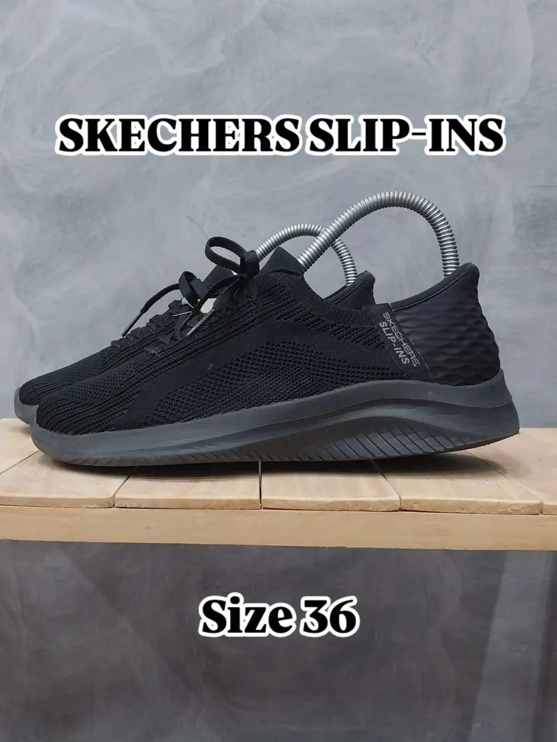 ORI Skechers Slip Ins Hitam Polos size 36 photo 1