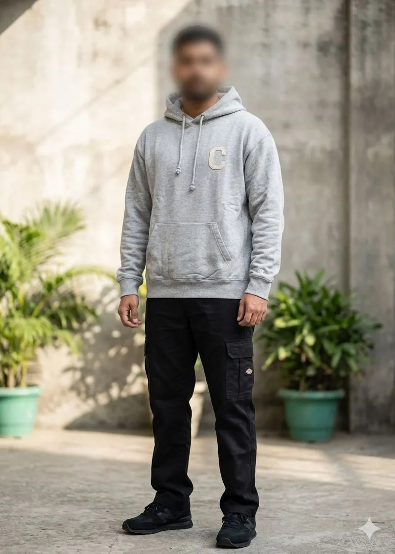 Hoodie Covernat C Logo Light Grey Style Luxury photo 1