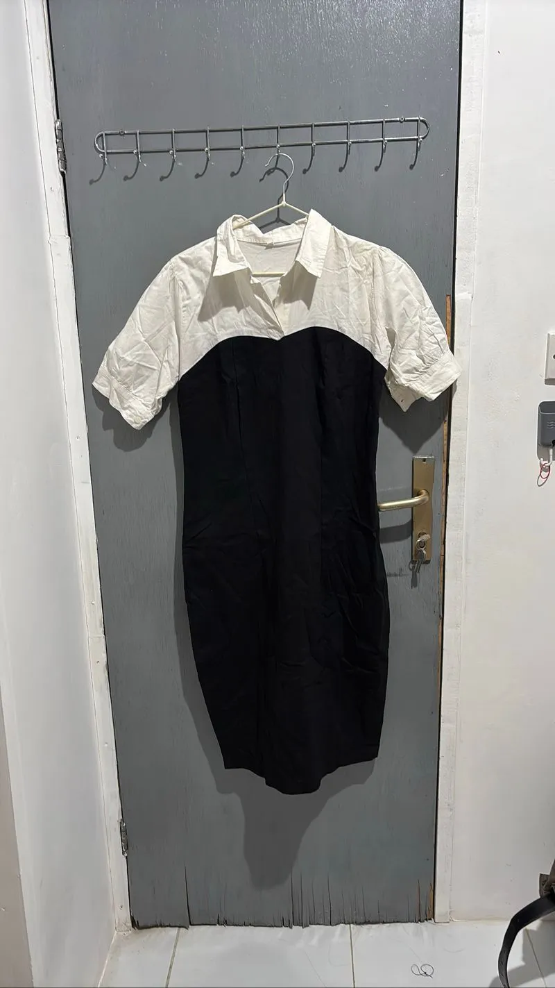 Mididress Hitam Putih Wanita photo 1