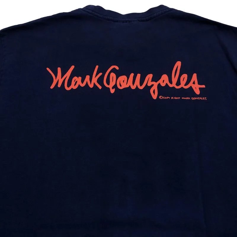 Mark Gonzales Casual T-shirt Pria navy photo 1