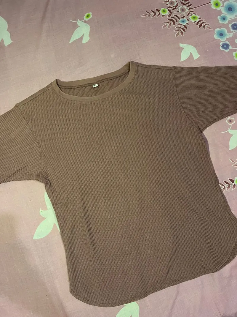 waffle top uniqlo photo 1