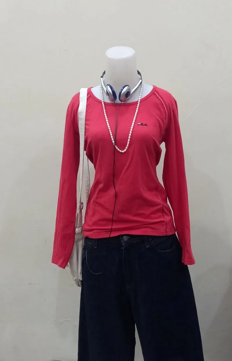 FILA BIELA ITALI RED LONG TEE photo 1