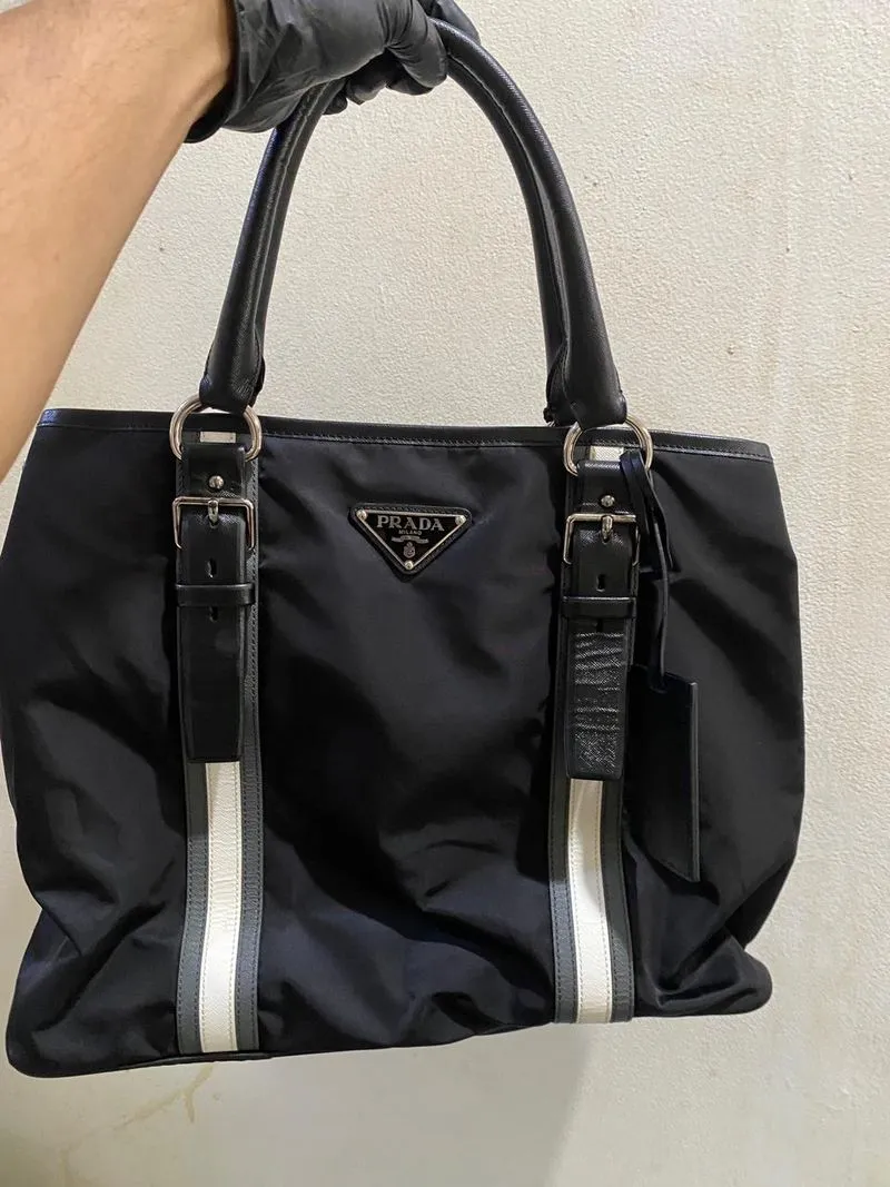 Totebag prada uni nylon mewah good quality net price photo 1