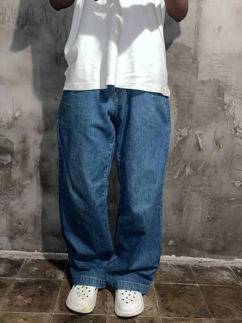 Streetwear Skater Jeans Pria blue photo 1