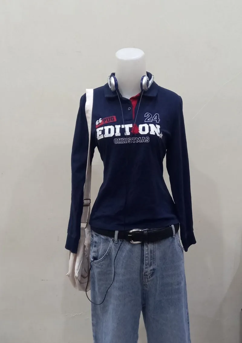 JDX MULTISPORT NAVY POLO GRAPHIC SHIRT photo 1