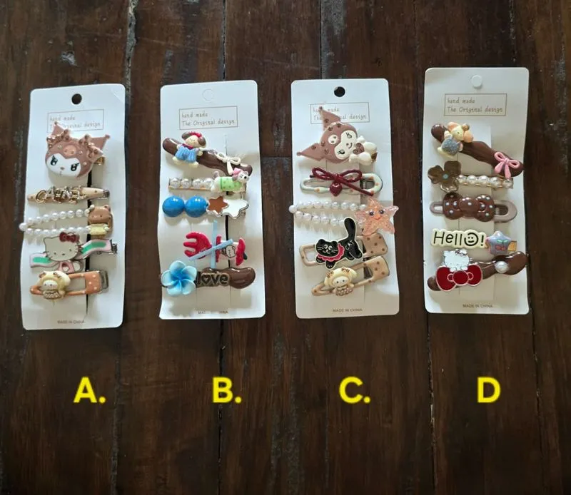 jepit lucu isi 5pcs per set baru , pilih motif photo 1