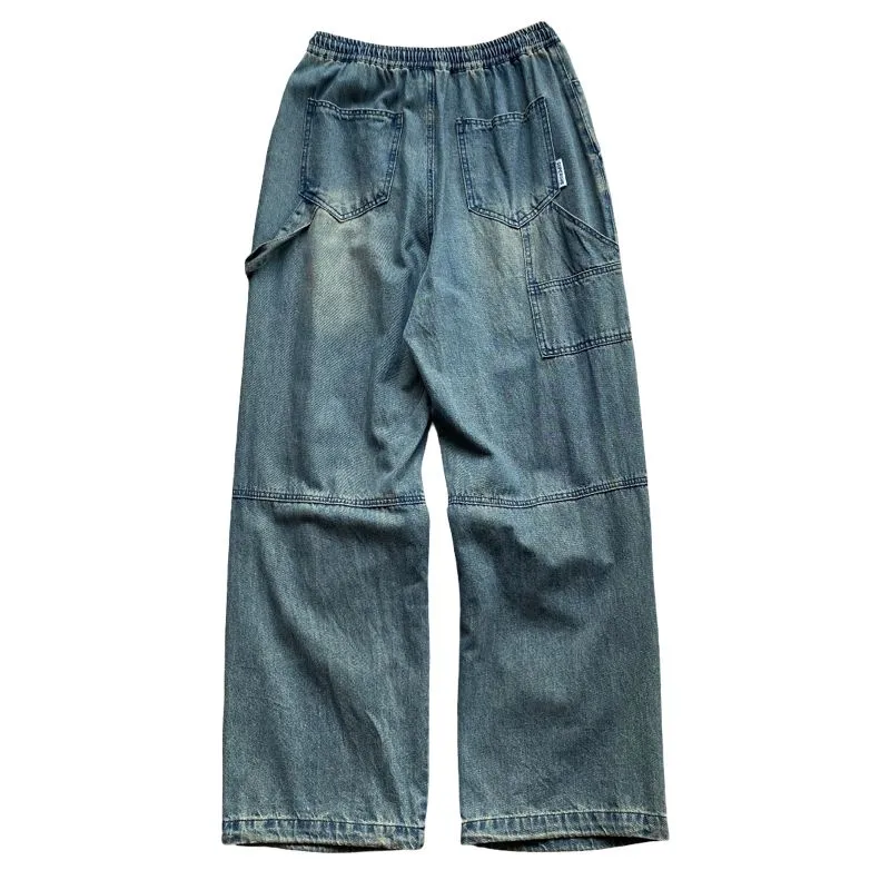 Japanese brand Streetwear Vintage Jeans Pria blue photo 1