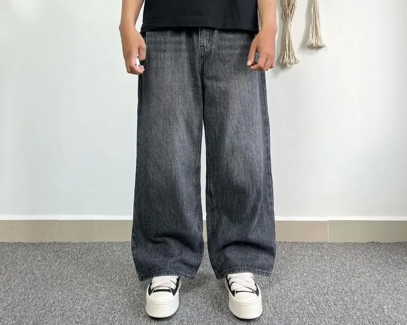 09WOMEN Y2K Jeans Pria black photo 1