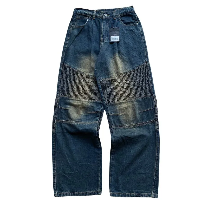 Japanese brand Streetwear Vintage Jeans Pria blue photo 1