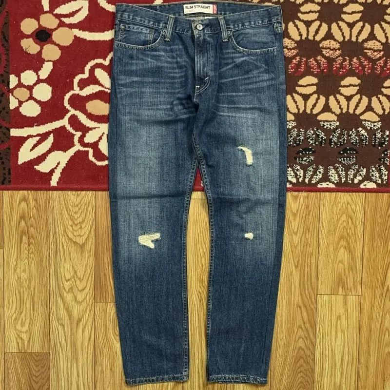 Item(s): VINTAGE L3V1S 514 DISTRASSED DENIM PANTS photo 1