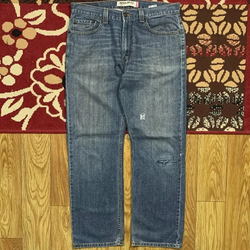 Item(s): VINTAGE L3V1S 505 DISTRASSED DENIM PANTS photo 1