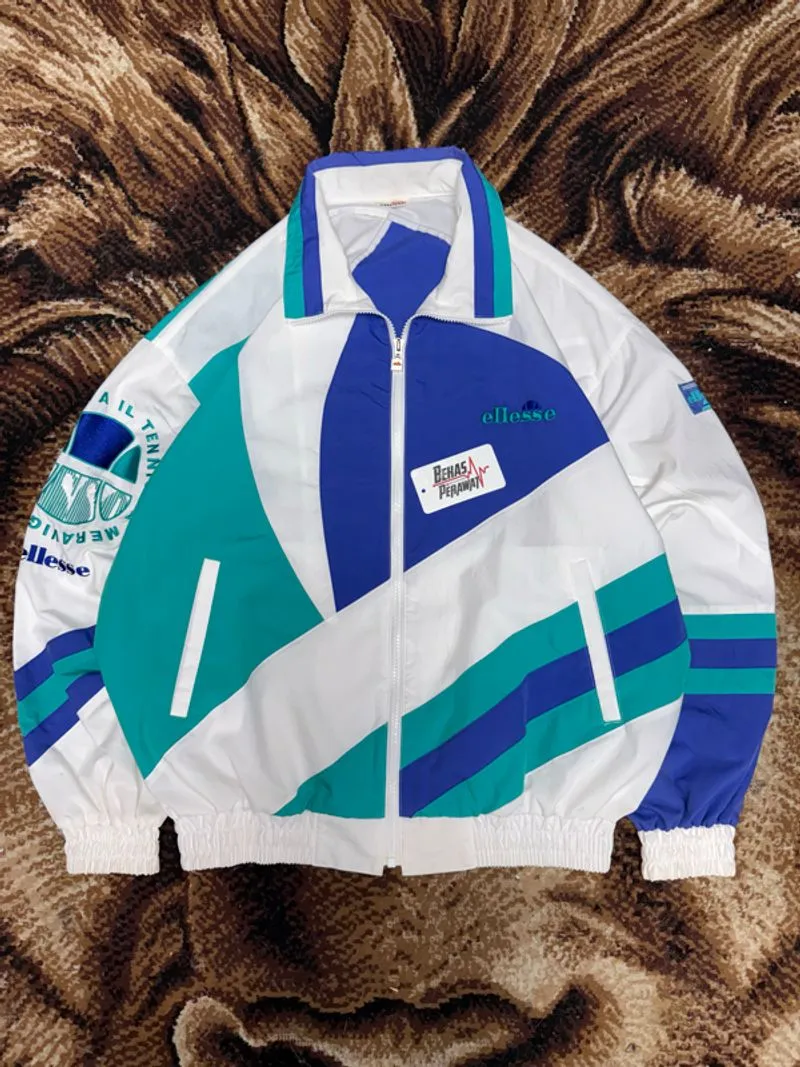 Ellesse Tenis Windbreaker Vtg photo 1