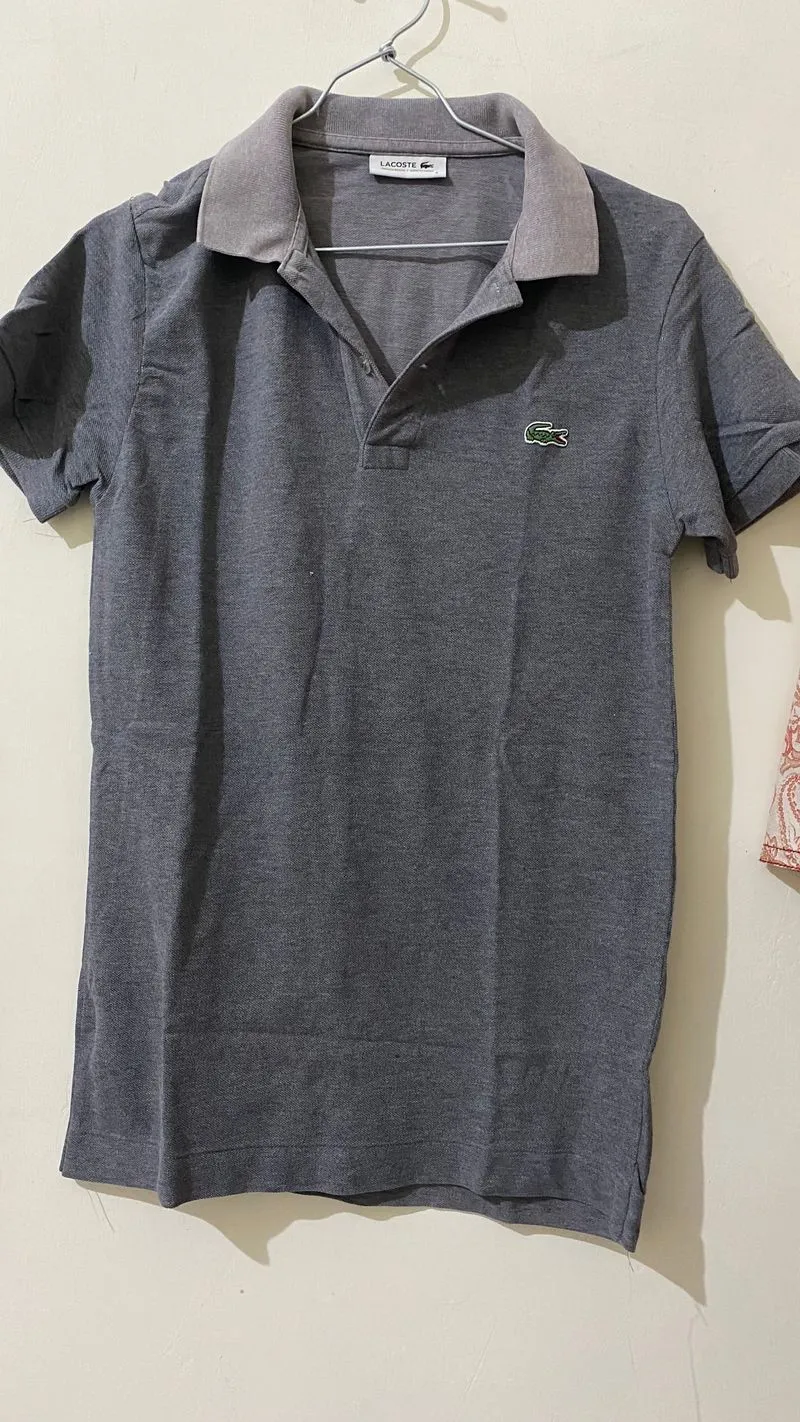 Lacoste Fairy Minimalist T-shirt Wanita gray photo 1