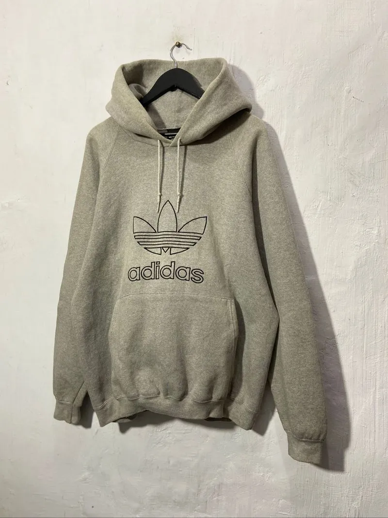 Vintage Adidas Trefoil Firebird Pullover Hoodie Grey Unisex  photo 1