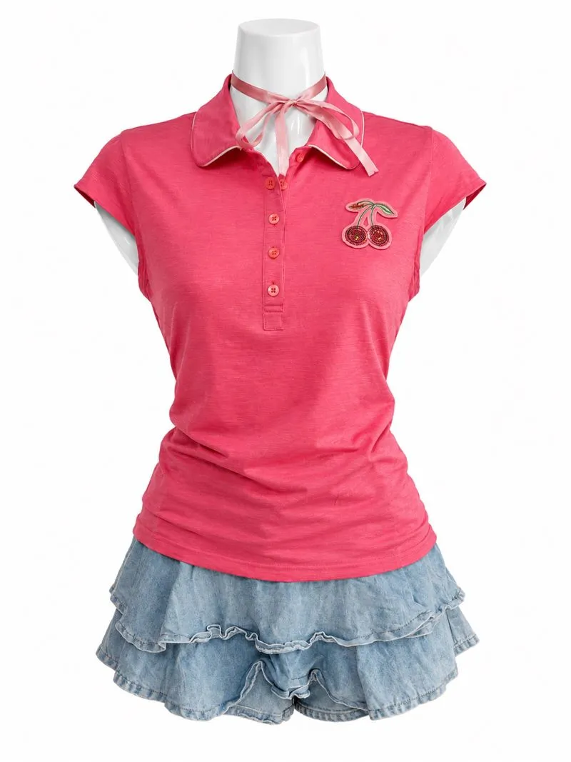 Sweetheart Cherry Y2K Top (LIAT BAGIAN BELAKANG) photo 1