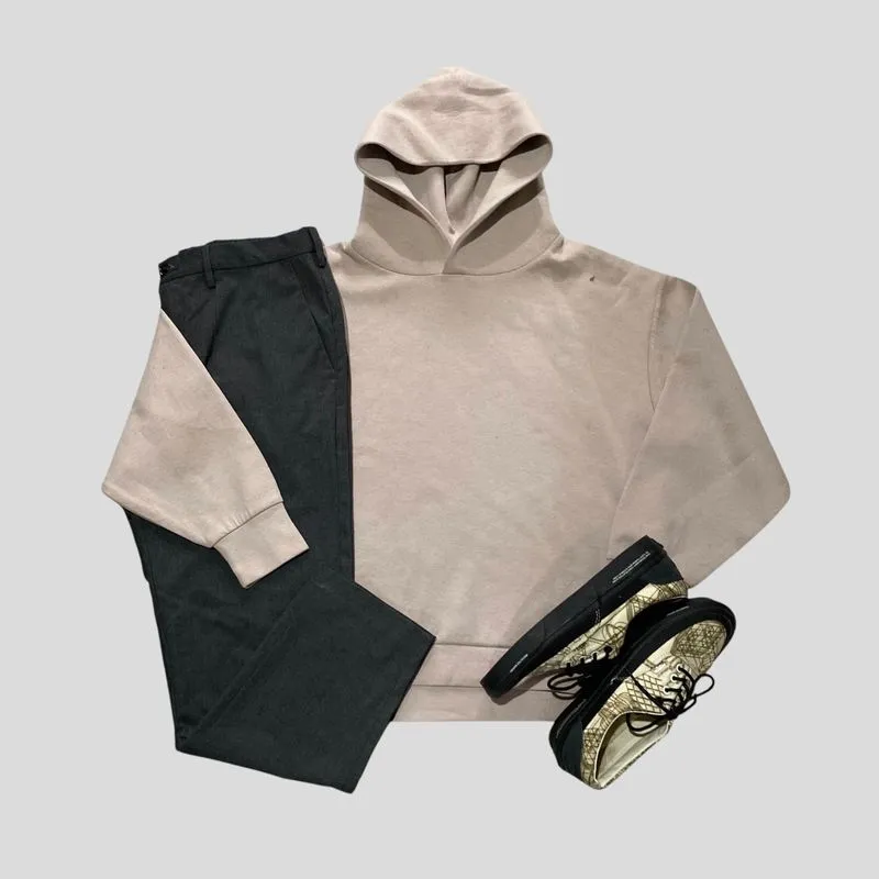 Global work boxy crop hoodie photo 1