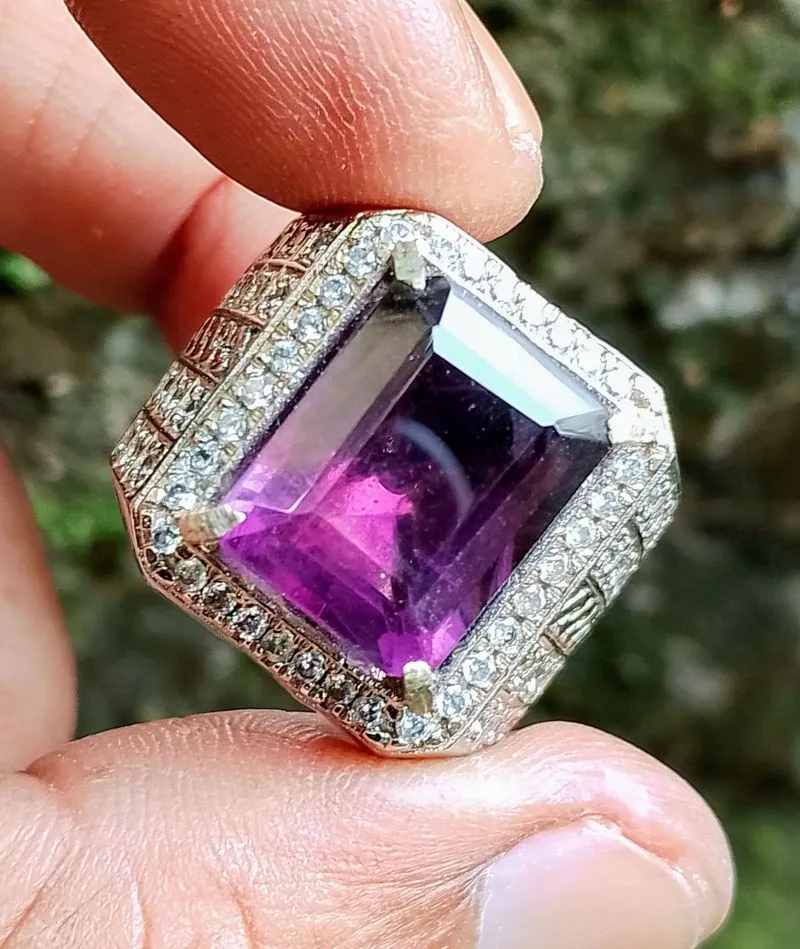 batu cincin amethys brazil 8.05ct photo 1