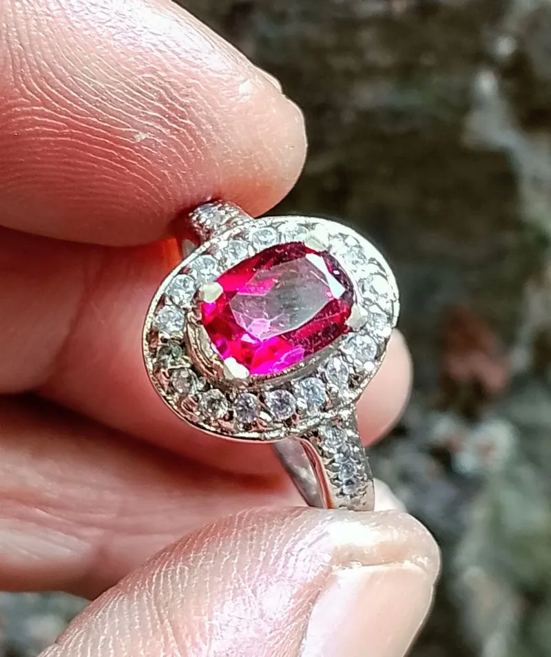 red topaz ring cewe 1.3ct+memo photo 1