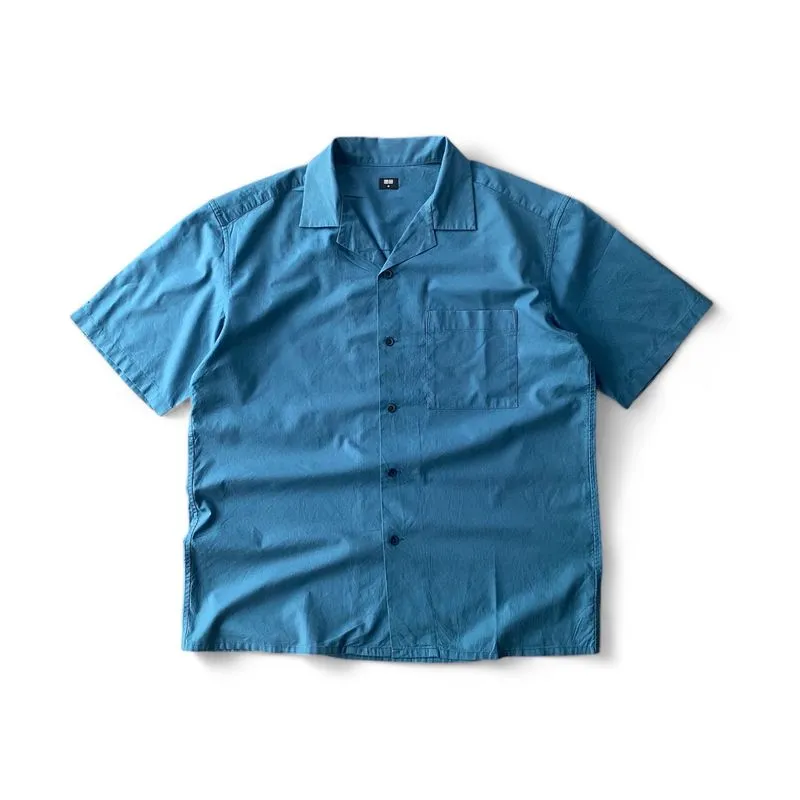 Uniqlo Vintage Streetwear Formal shirt Pria blue photo 1