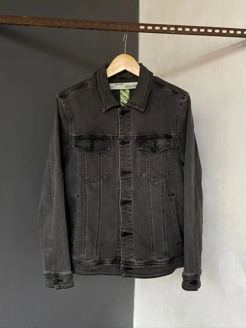 Off White Denim Dark Grey Jacket photo 1
