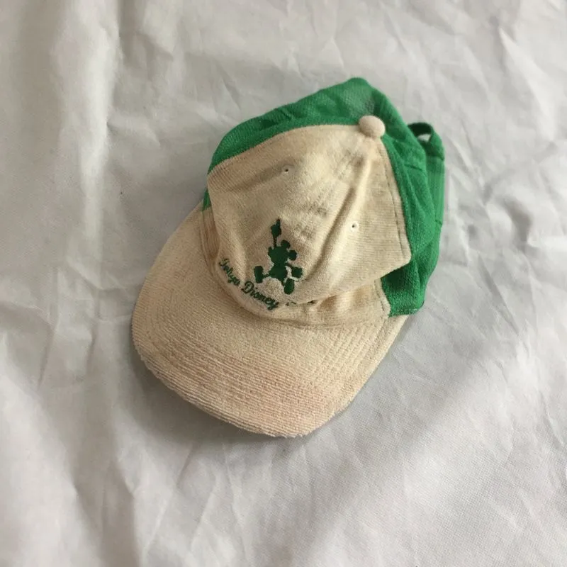 Disney Vintage Y2K Hat Pria white green photo 1