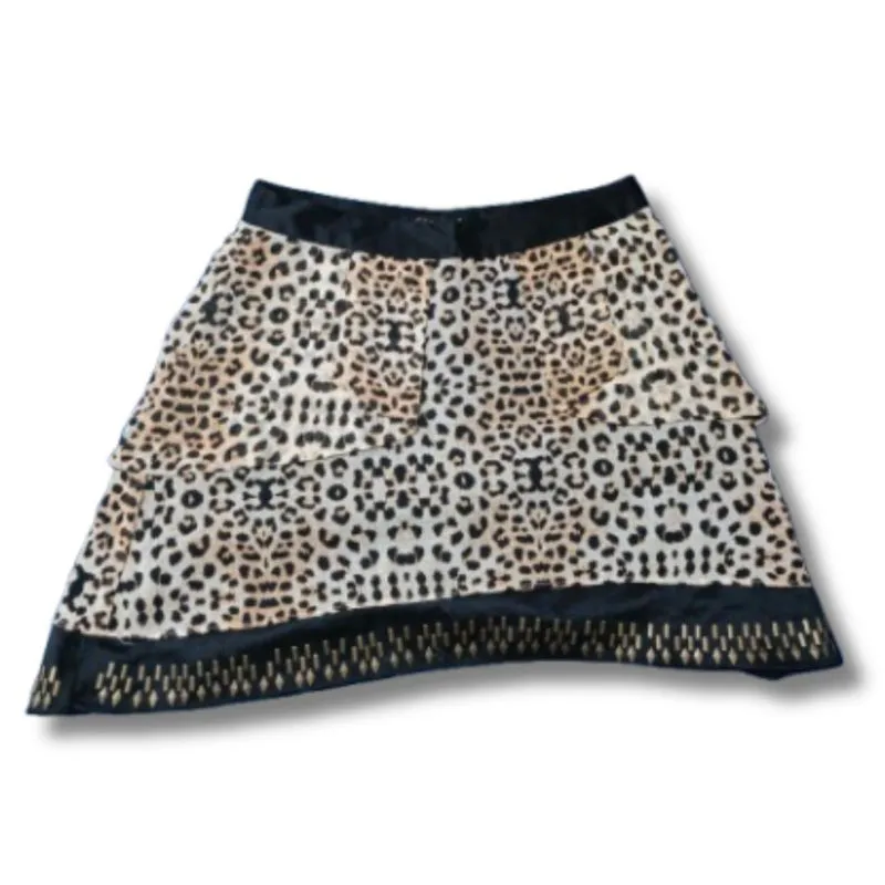 y2k mcbling 2000s leopard mini skirt photo 1