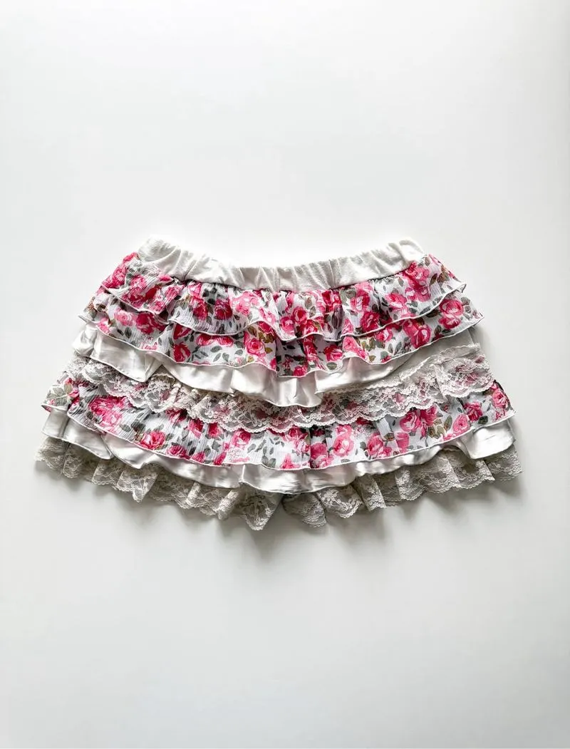 floral ruffle bloomers shorts @curatedfiles.id photo 1