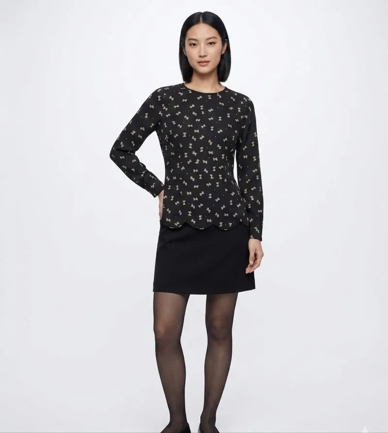 Black Satin Blouse Ribbon - Pita photo 1