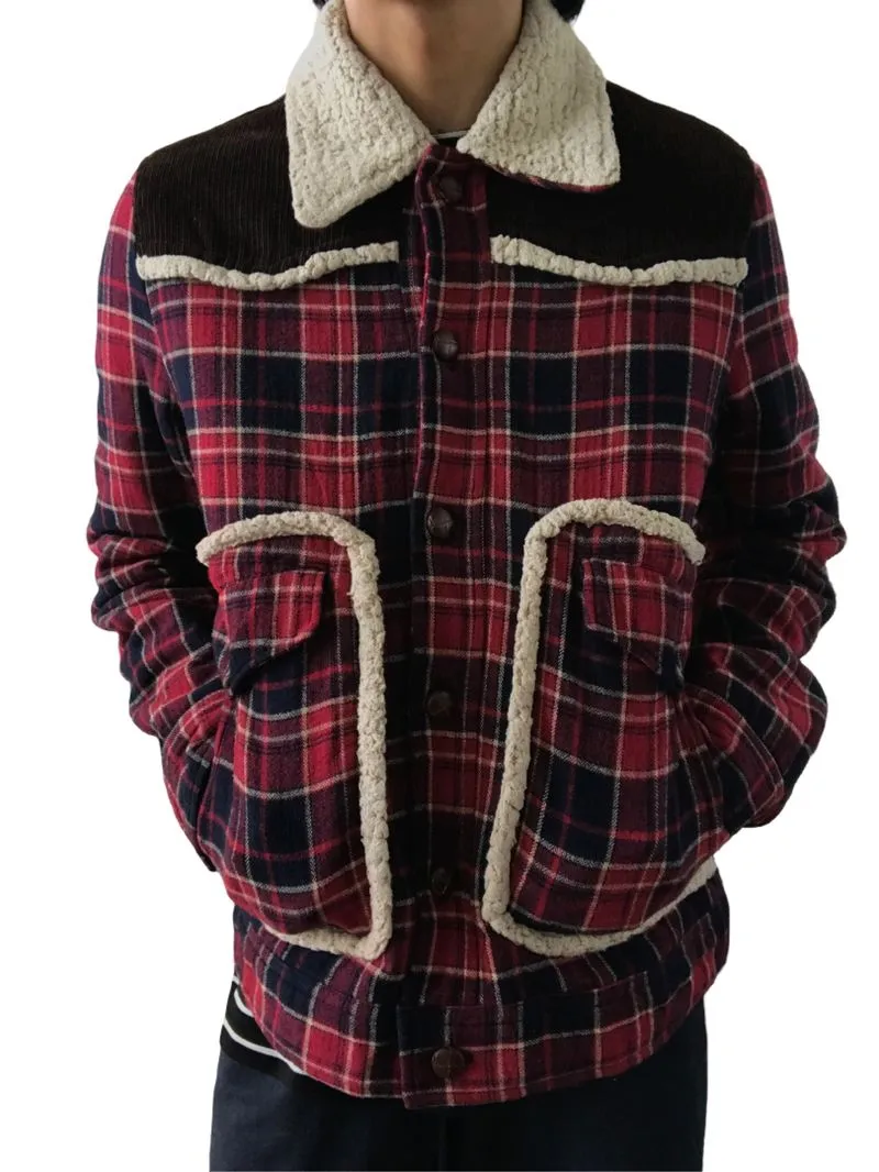 Y2K - Plaid Faux Fur Jacket photo 1