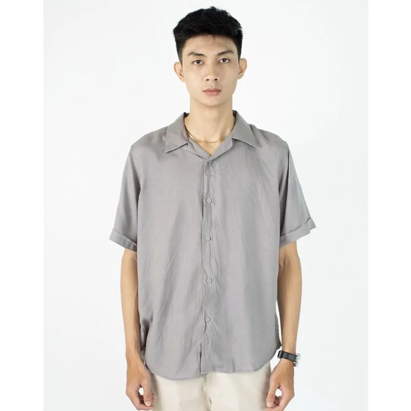 Casual Polo shirt Pria gray photo 1