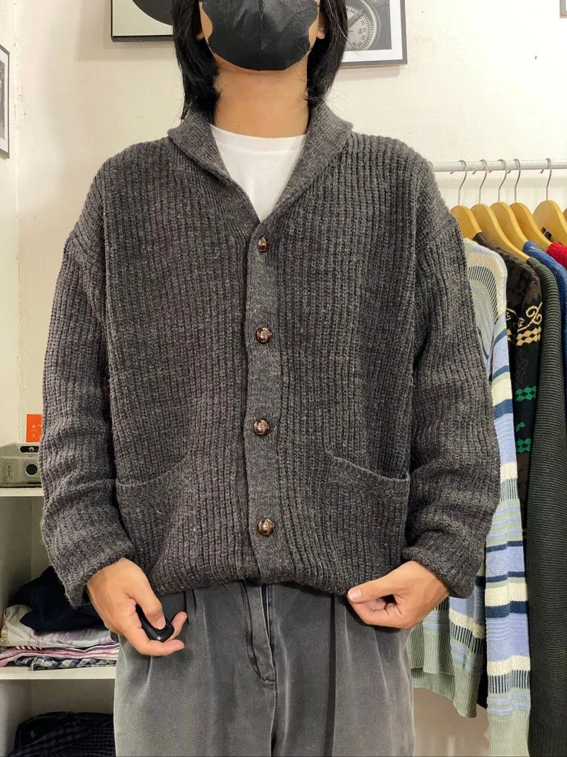 Knitwear Cardigan waffle dark gray Craft photo 1