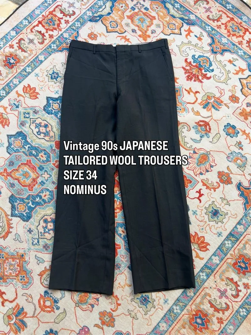 JAPANESE TAILORED BLACK PANTS photo 1