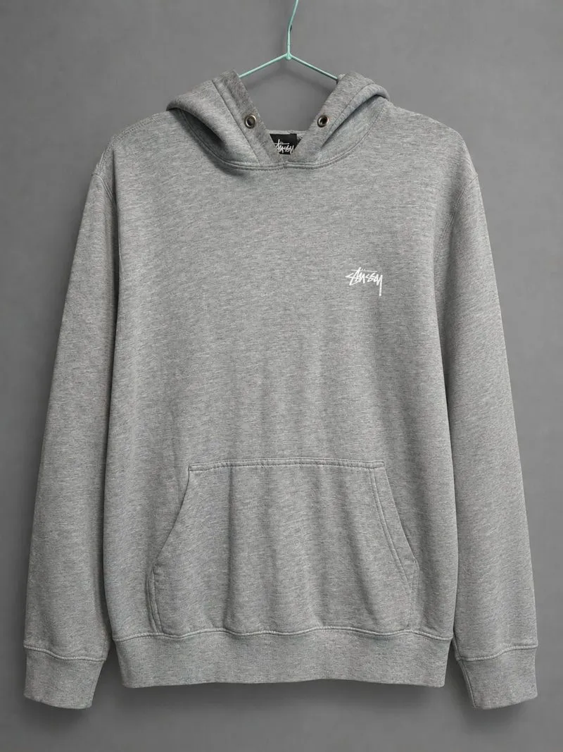 Vintage Stussy Hold Down The Crown Hoodie Grey Small Made In photo 1